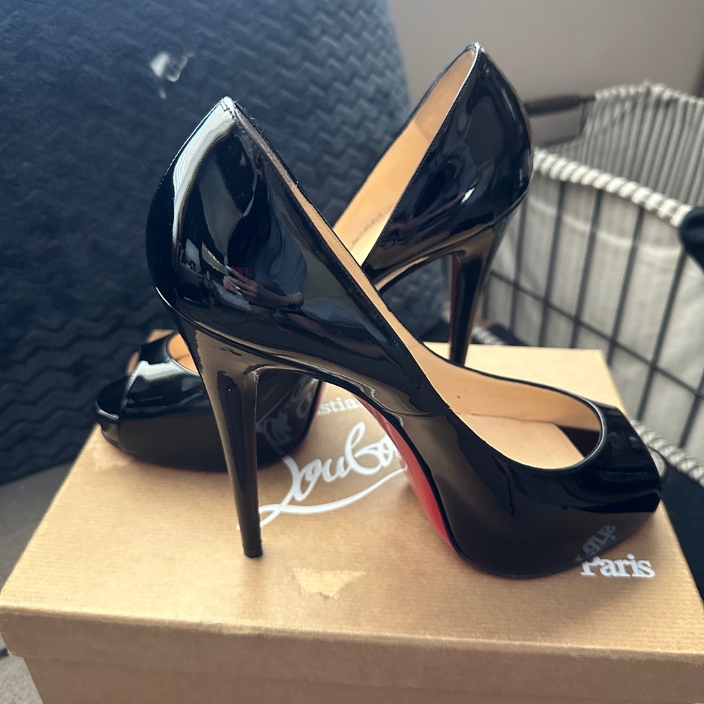 Christian Louboutin Black Patent Leather Heels